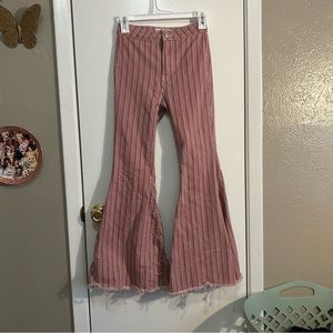 Free people belle bottom jeans.